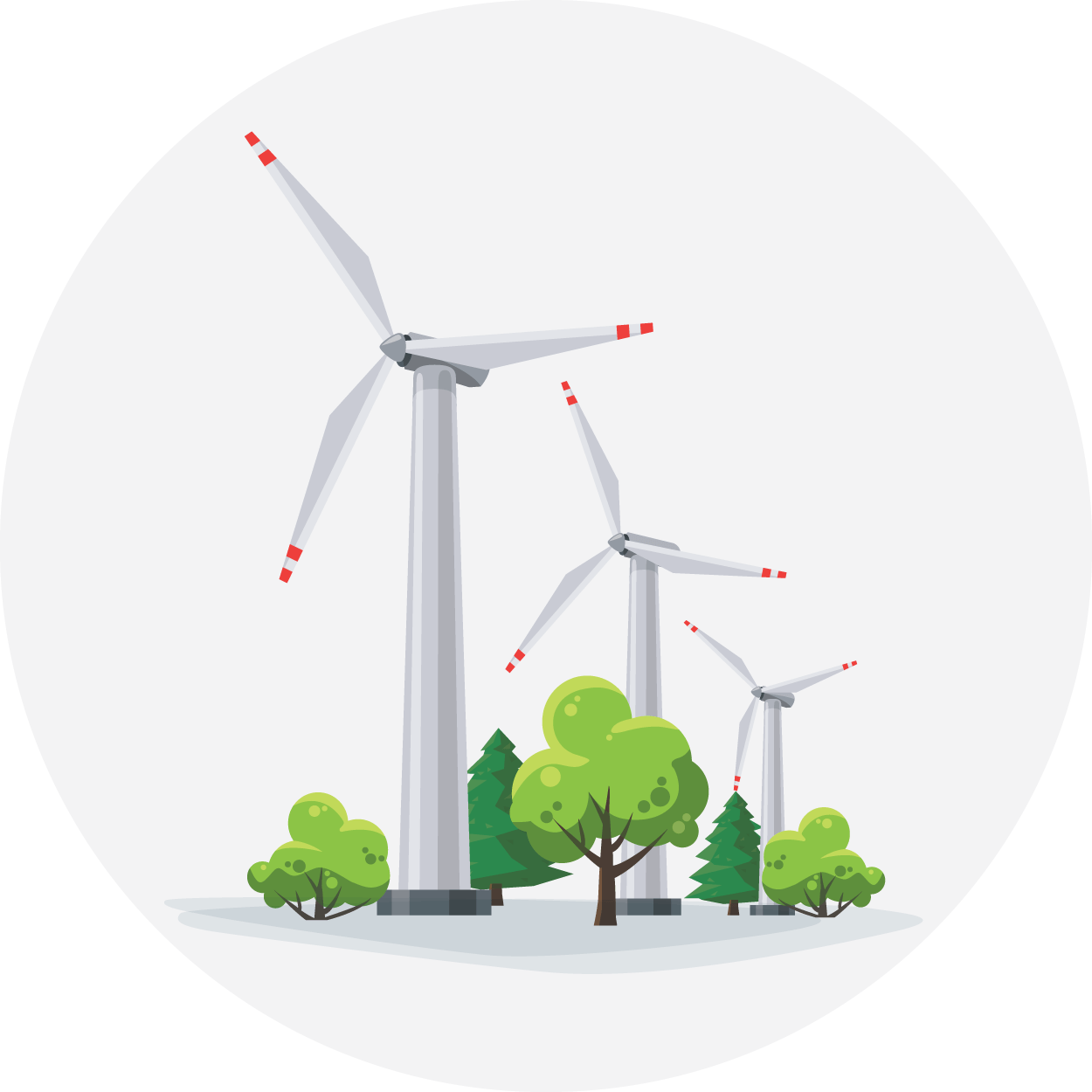 Windmill and solar panels green webhosting with 100 percent renewable energy